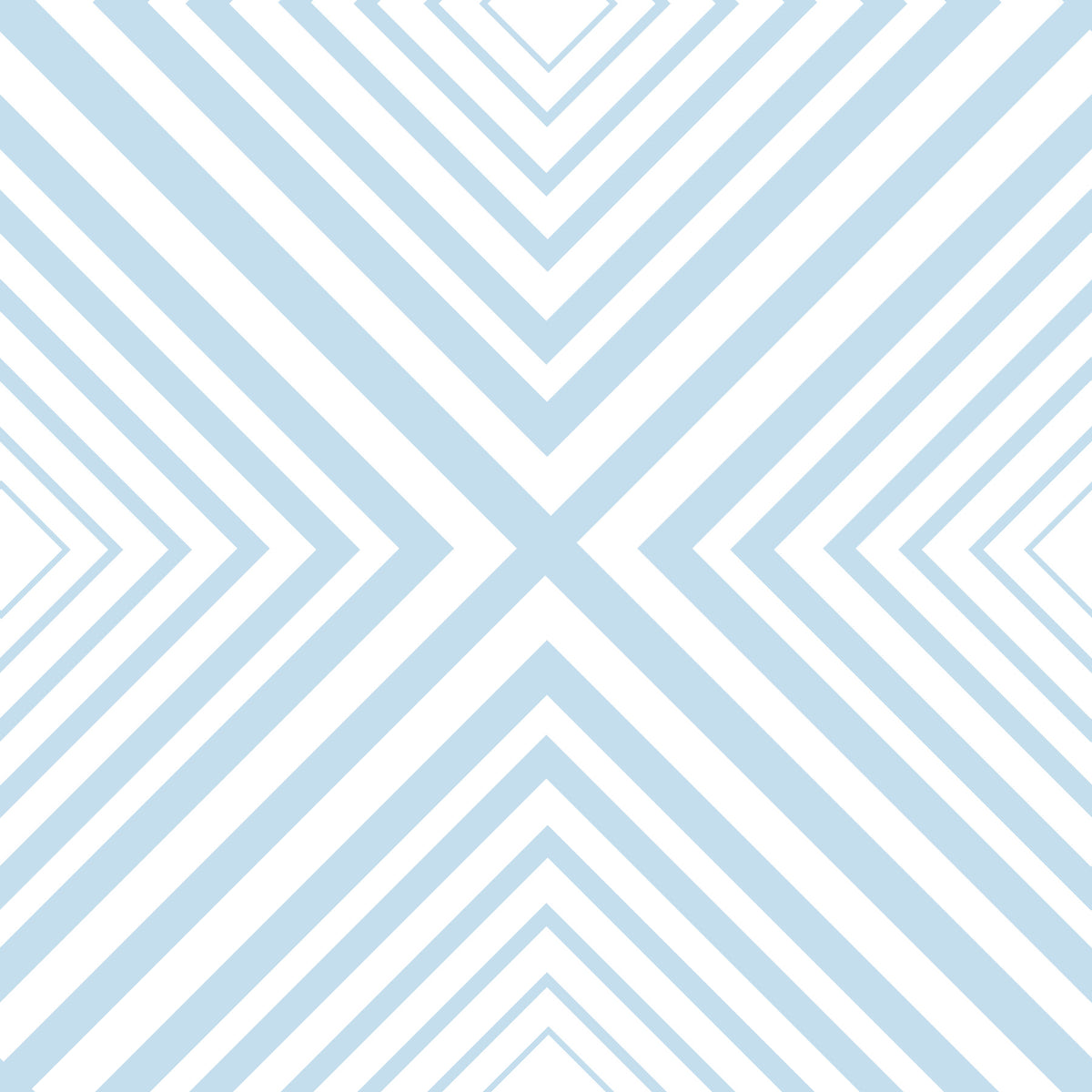 Sky Blue Chevron Wallpaper⁠ in your room — zoomed