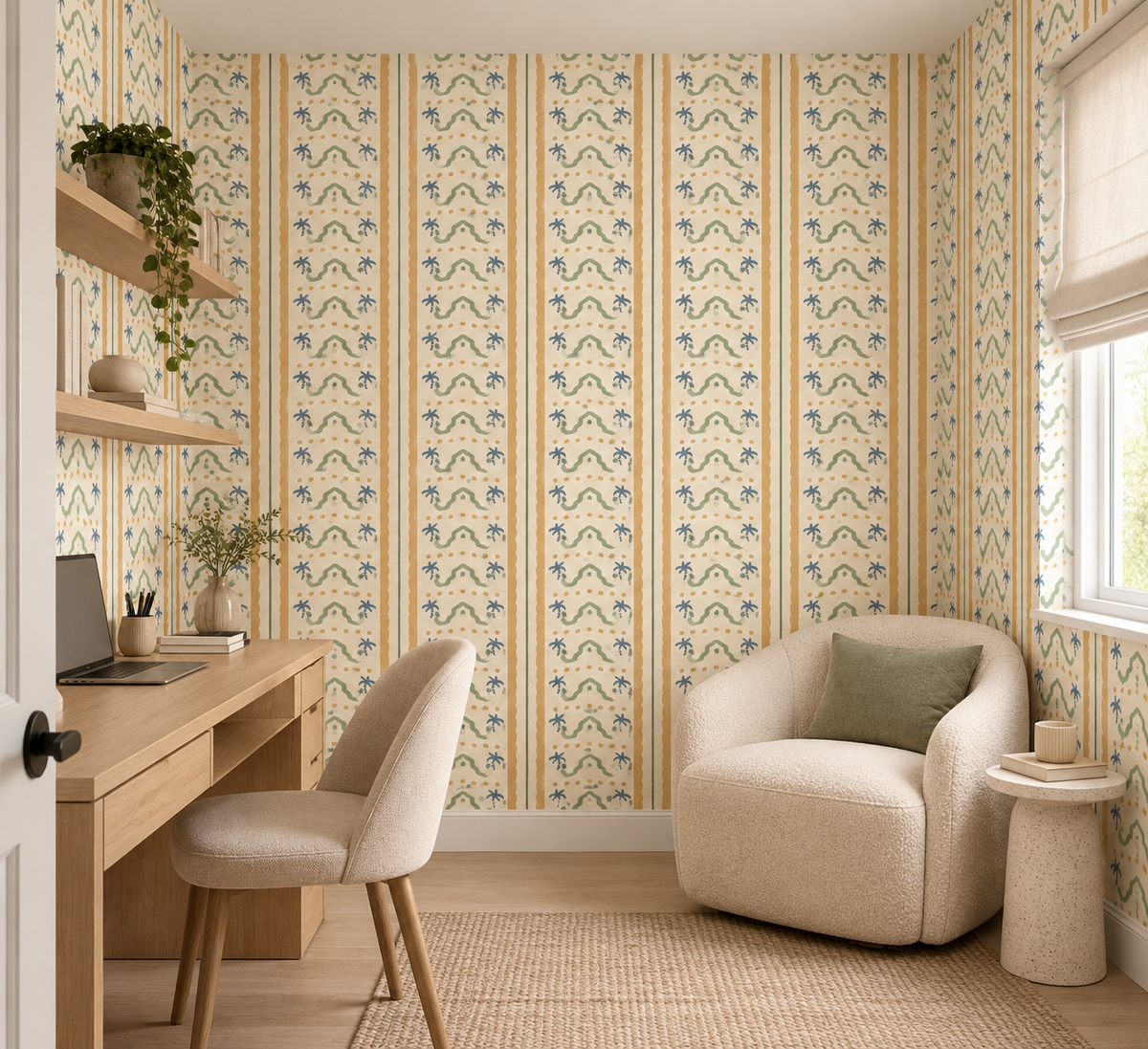 Marrakesh Striped Ornament Wallpaper⁠