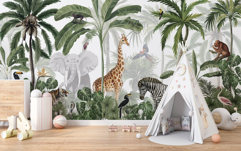 Jungle Jive Mural Wallpaper Jungle Jive Mural Wallpaper