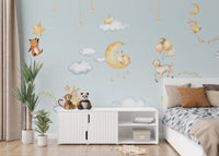 Blue Sweet Dreams wallpaper for kids' dreamy room decor