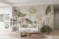 Lovely water lilies wallpaper murals - Giffywalls
