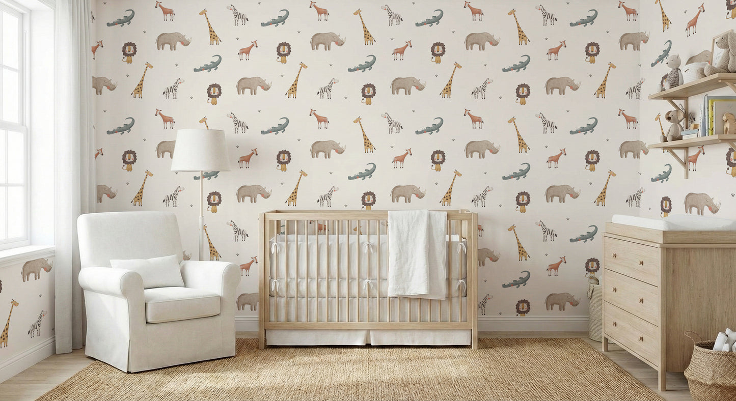 Jungle Safari Animals Wallpaper For Walls