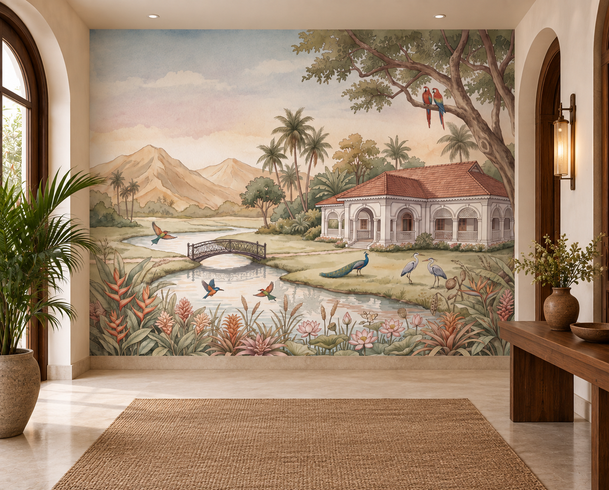Whispering Garden Estate Wall Mural - RJM02