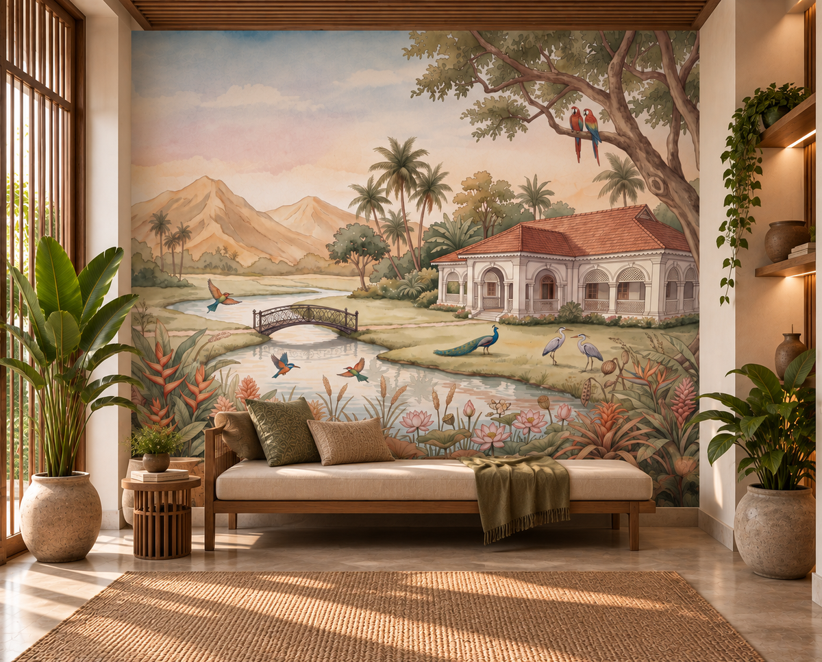 Whispering Garden Estate Wall Mural - RJM02