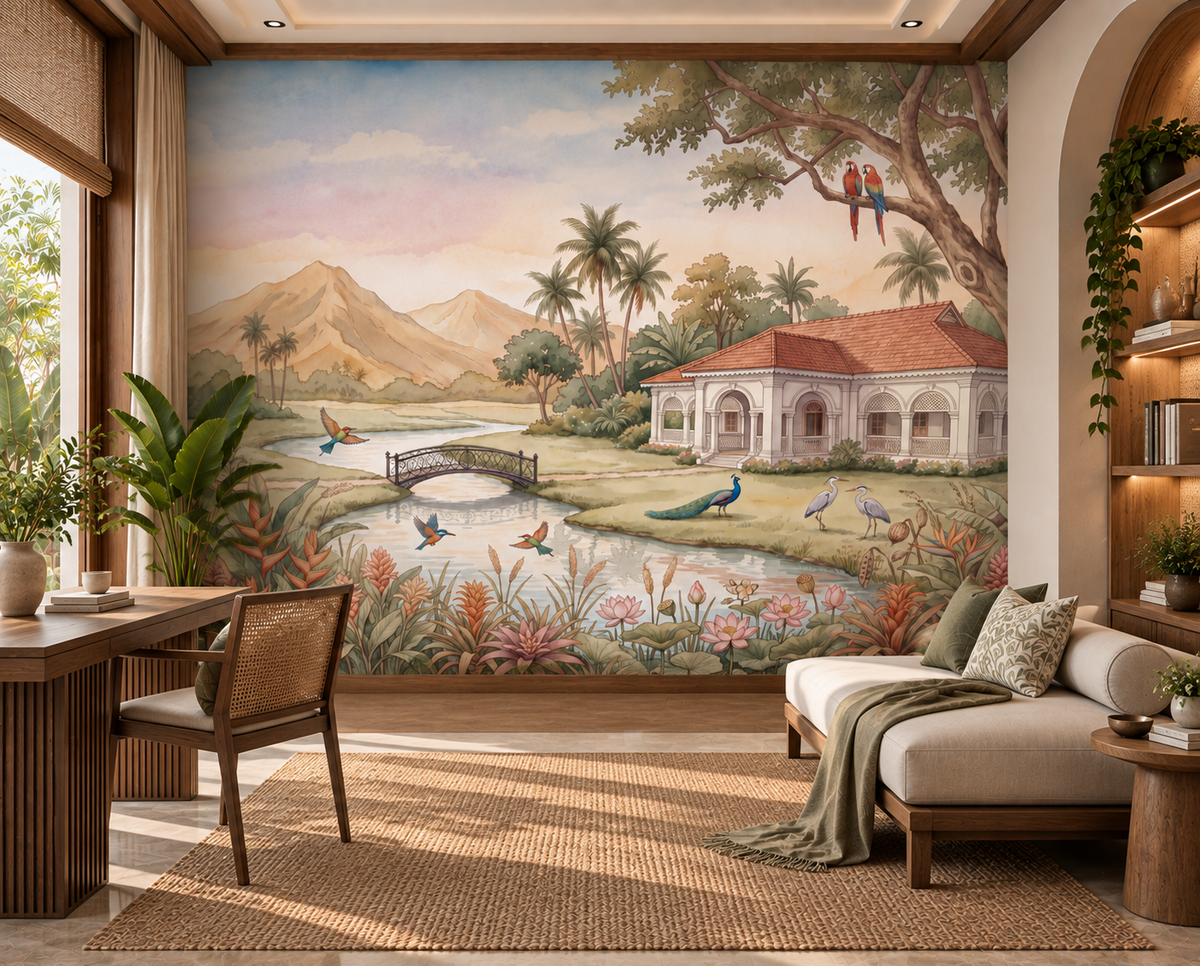 Whispering Garden Estate Wall Mural - RJM02