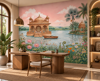 The Lotus Lake Palace Wall Mural -RJM03