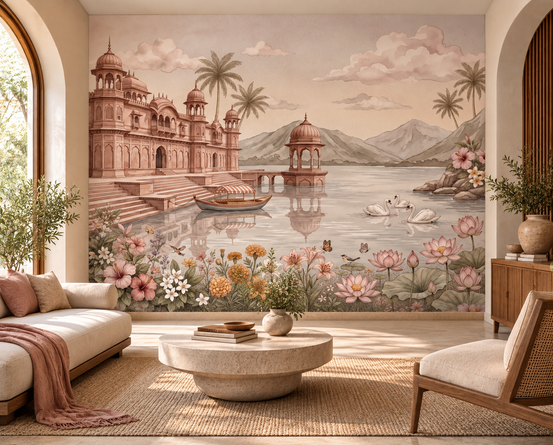 The Swan Lake Palace Wall Mural-RJM05
