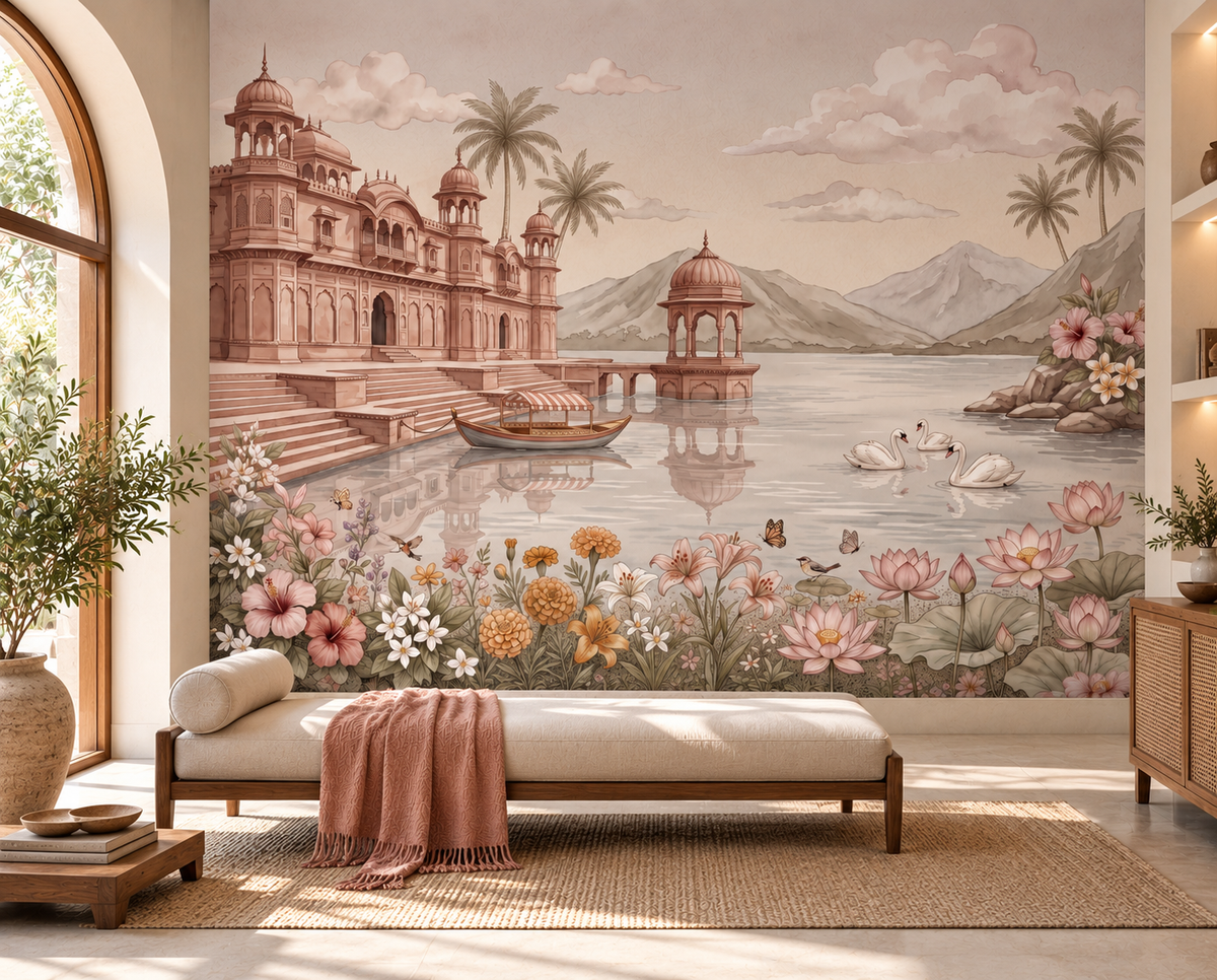 The Swan Lake Palace Wall Mural-RJM05