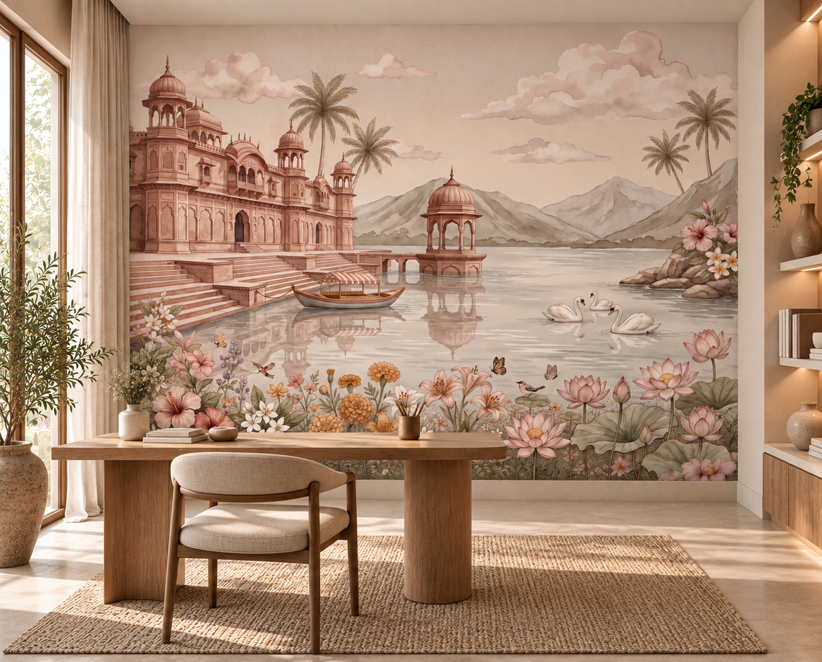 The Swan Lake Palace Wall Mural-RJM05