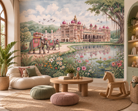 The Maharaja’s Lotus Garden Wall Mural - RJM06