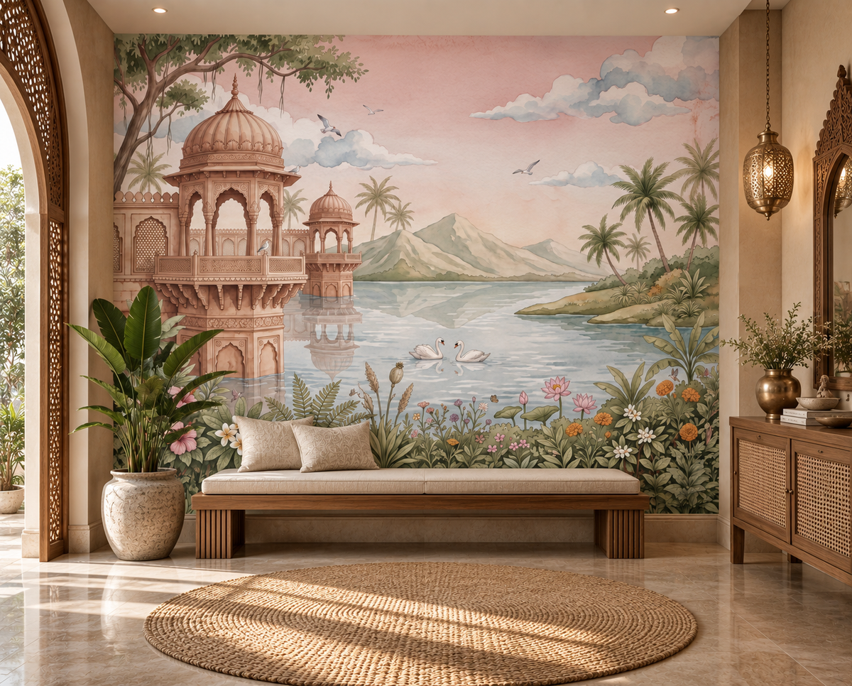 The Swan Lake Pavilion Wall Mural-RJM10