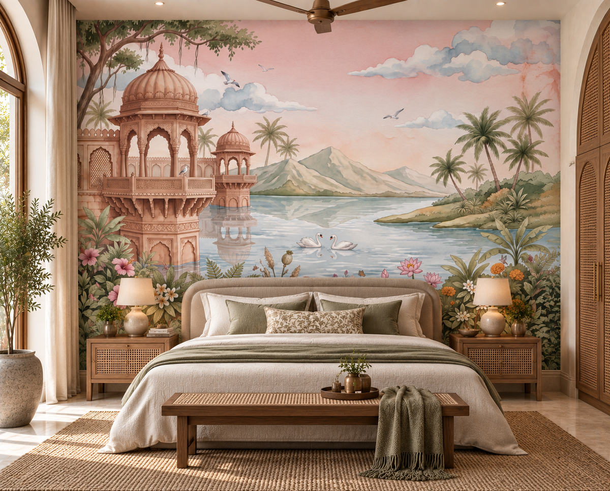The Swan Lake Pavilion Wall Mural-RJM10