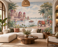 The Maharaja’s Elephant Garden  Wall Mural-RJM12