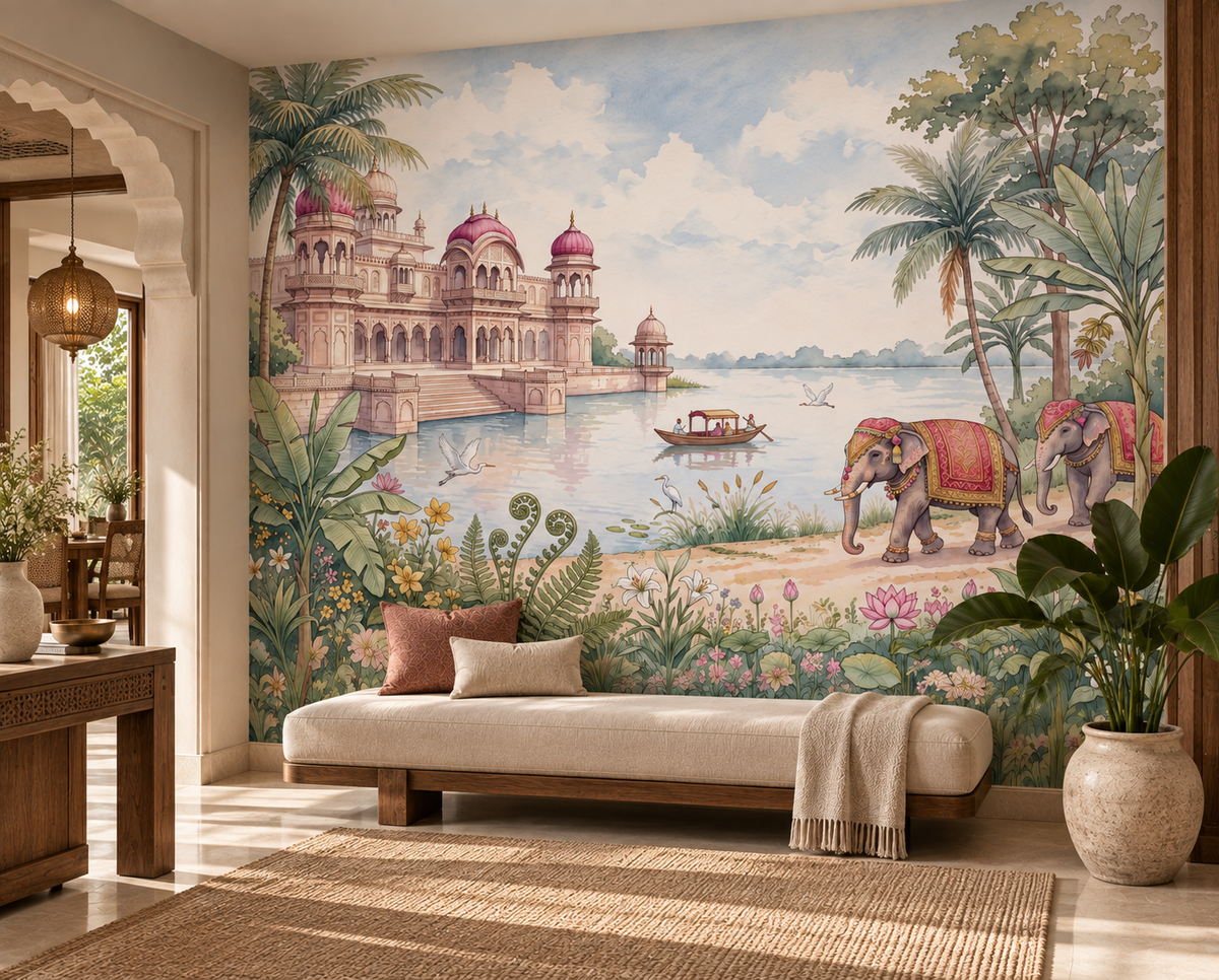 The Maharaja’s Elephant Garden  Wall Mural-RJM12