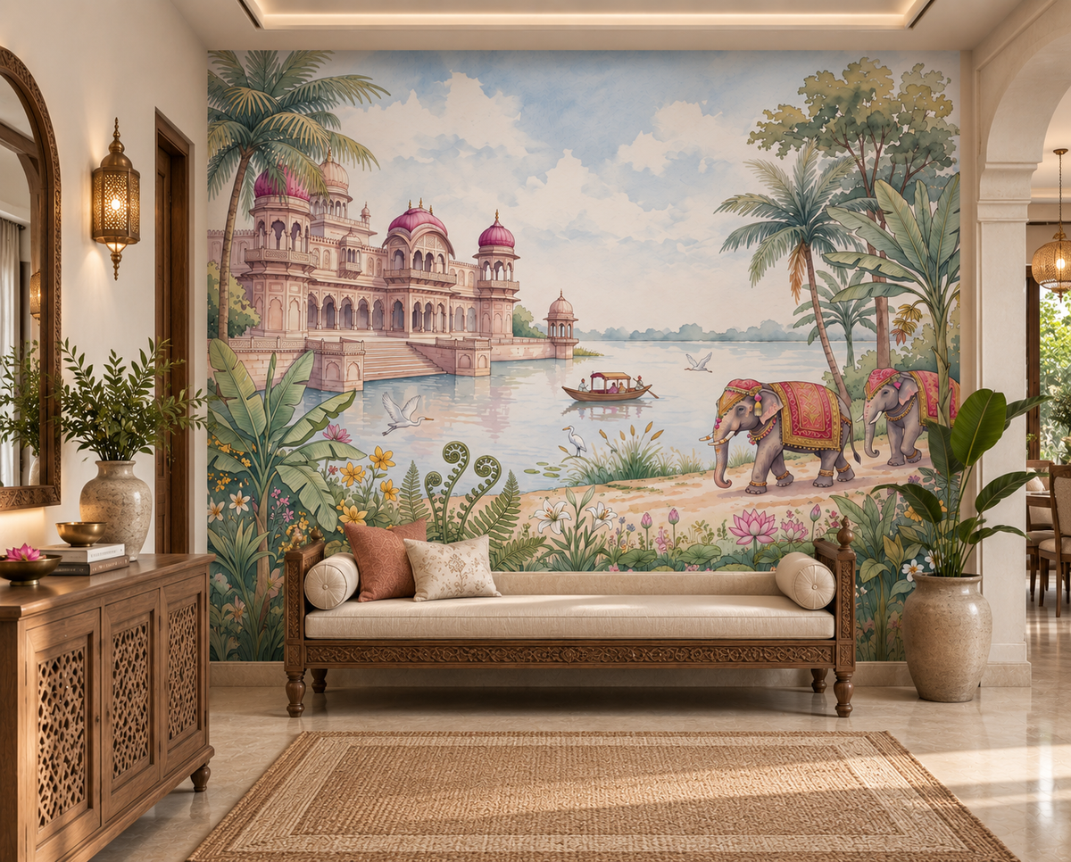 The Maharaja’s Elephant Garden  Wall Mural-RJM12