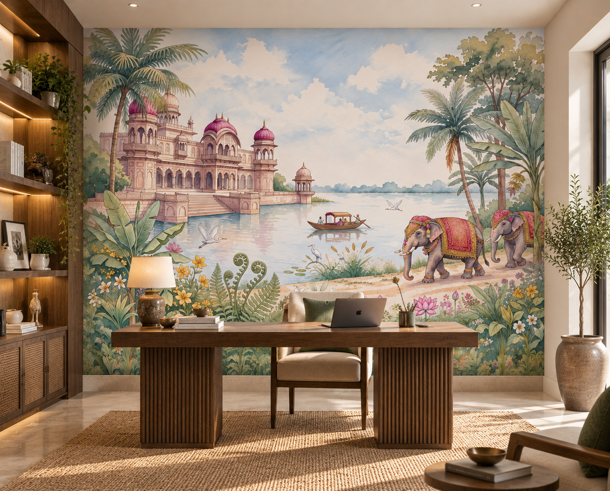 The Maharaja’s Elephant Garden  Wall Mural-RJM12