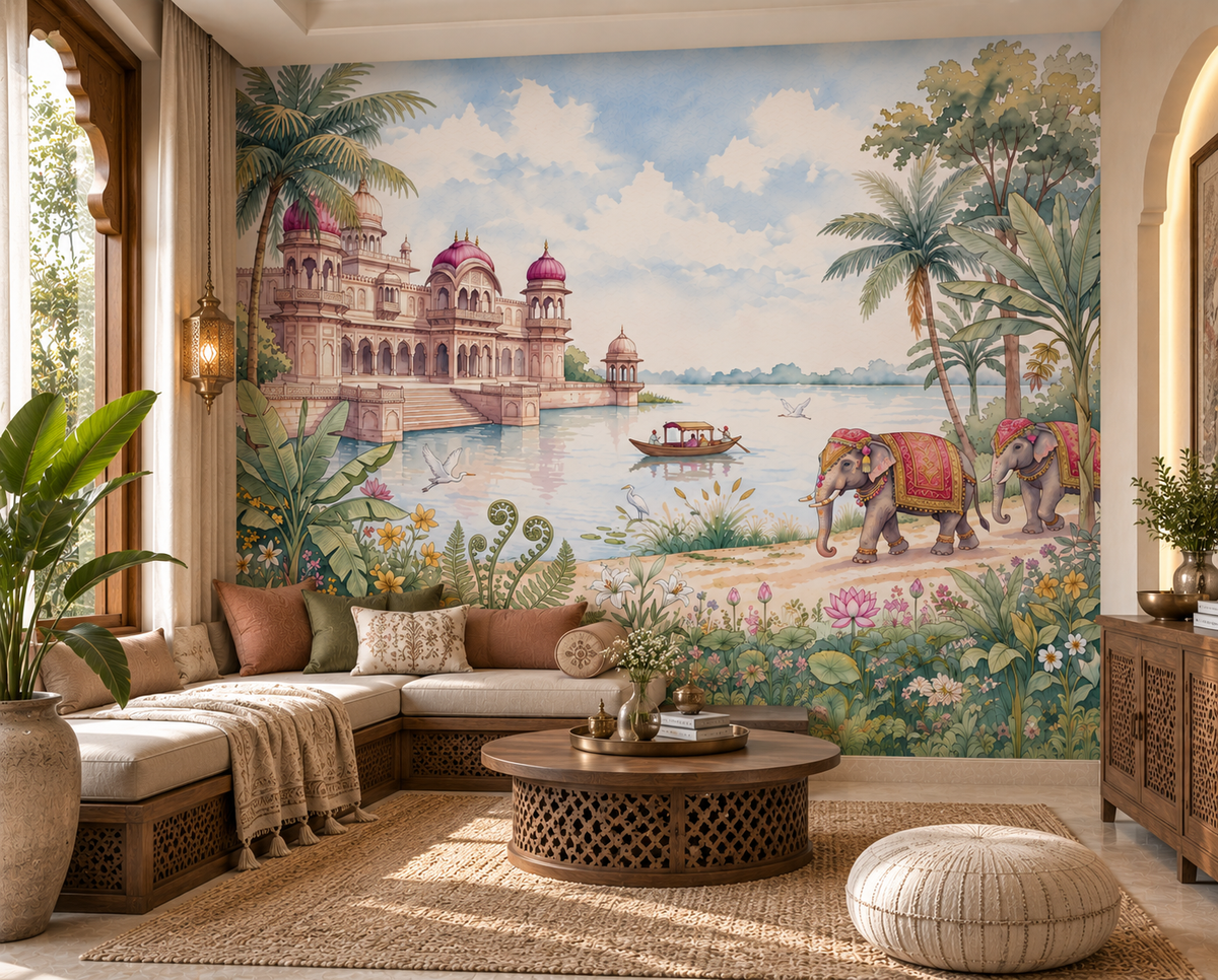 The Maharaja’s Elephant Garden  Wall Mural-RJM12