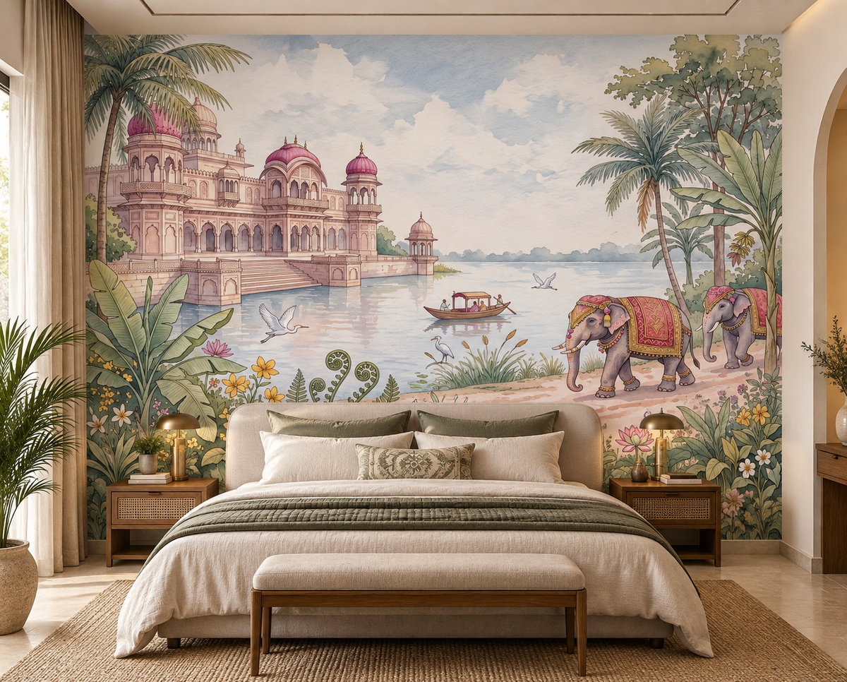 The Maharaja’s Elephant Garden  Wall Mural-RJM12