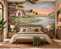 The Tropical Lake Estate Wall Mural-RJM13