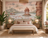 The Flamingo Lake Pavilion Wall Mural-RJM15