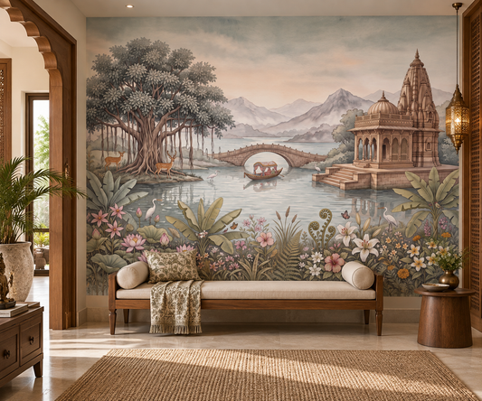 Celestial Palace Garden Wall Mural-RJM16