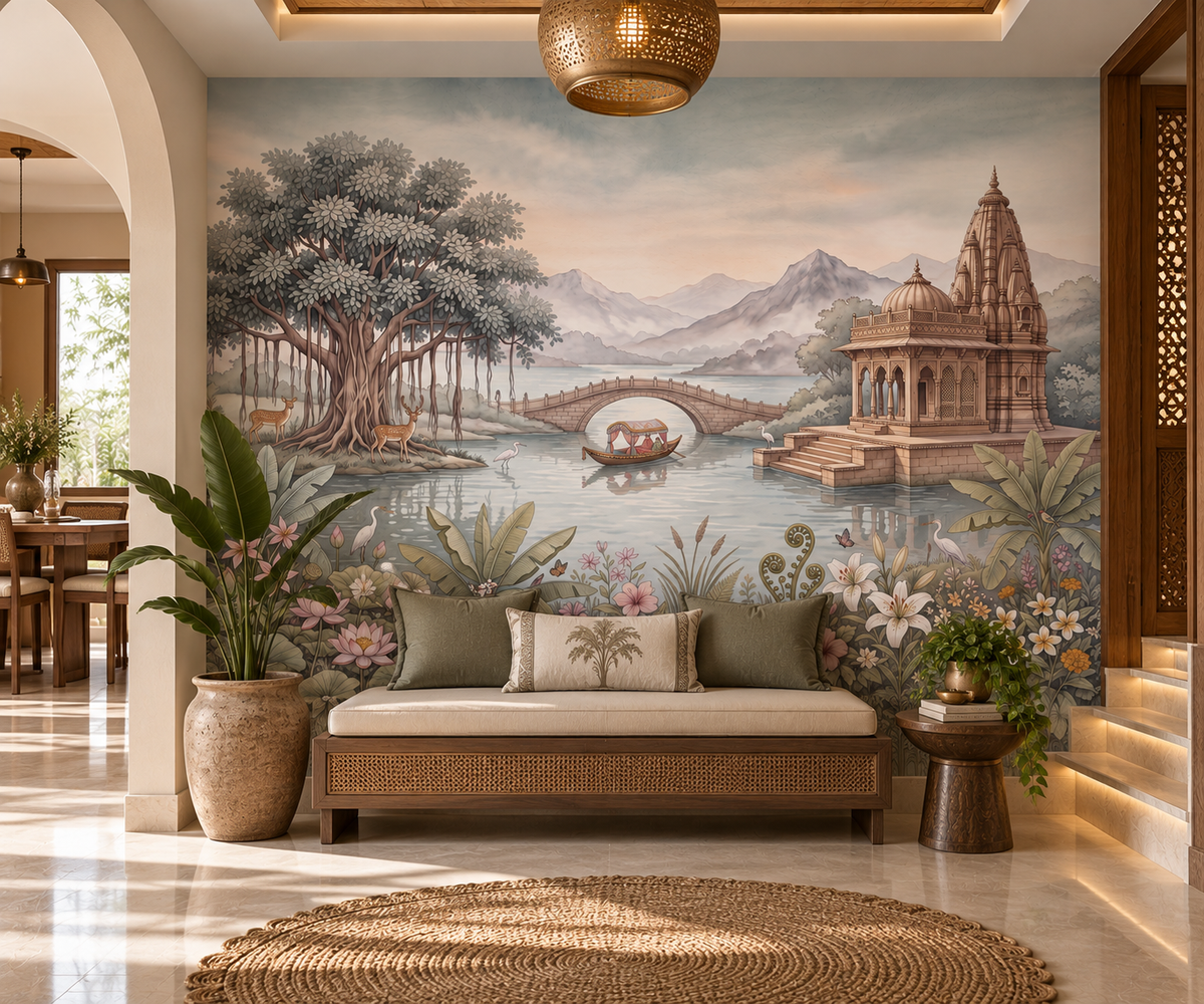 Celestial Palace Garden Wall Mural-RJM16