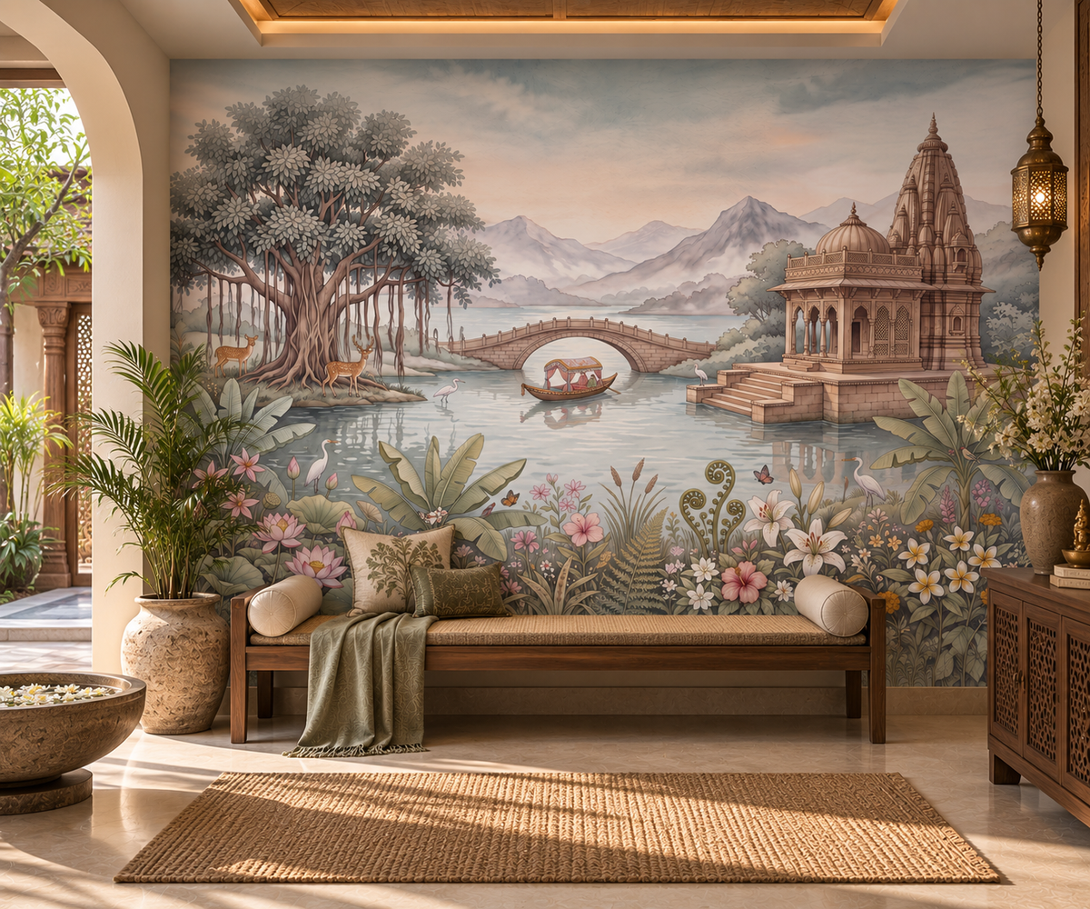 Celestial Palace Garden Wall Mural-RJM16