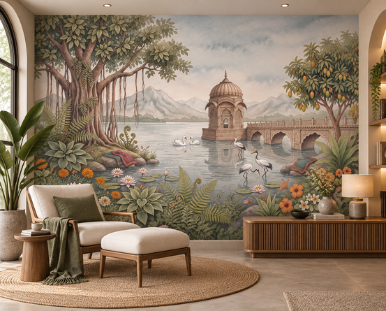 The Royal Banyan Garden Wall Mural-RJM18