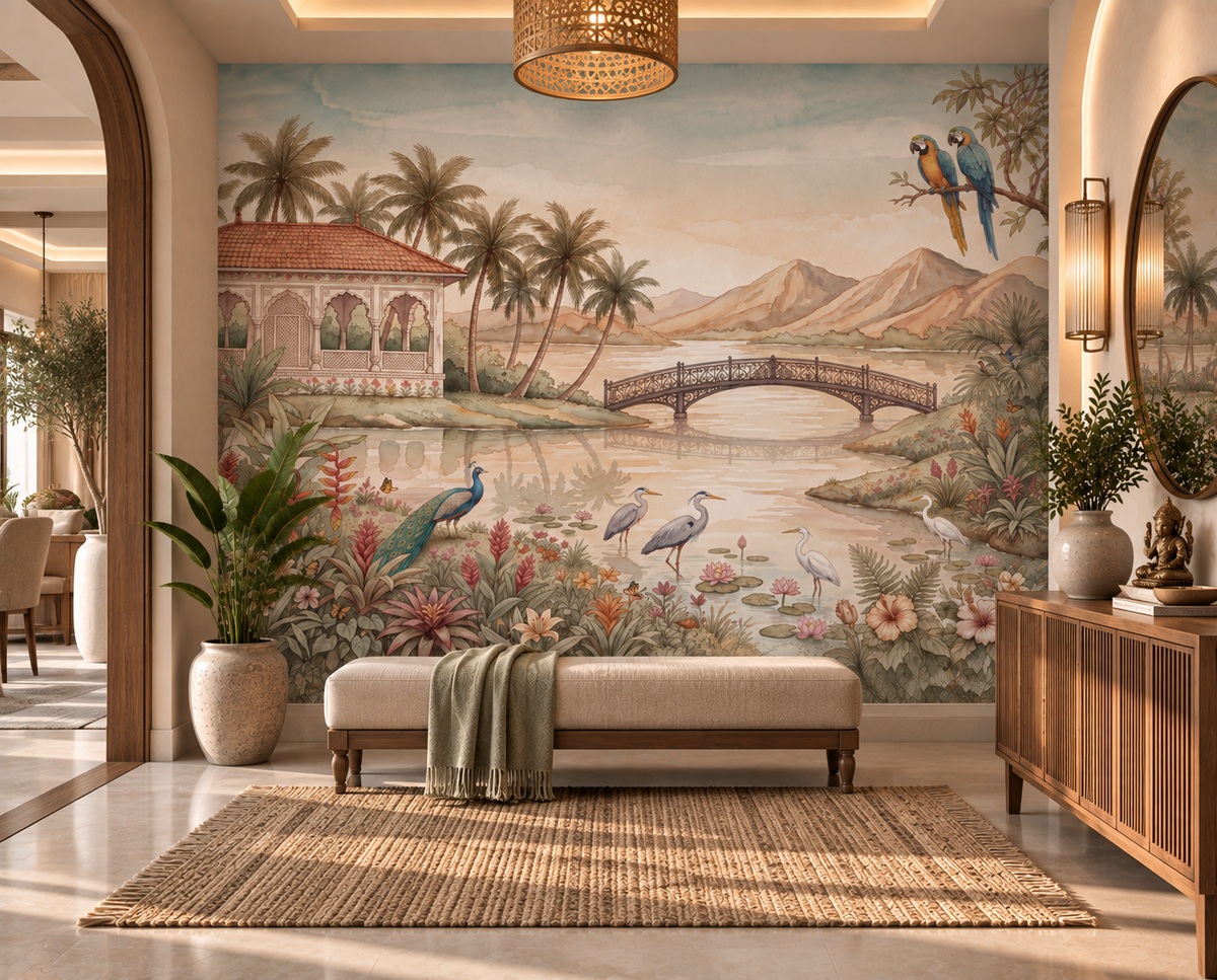Jheel Kinara Wall Mural-RJM19