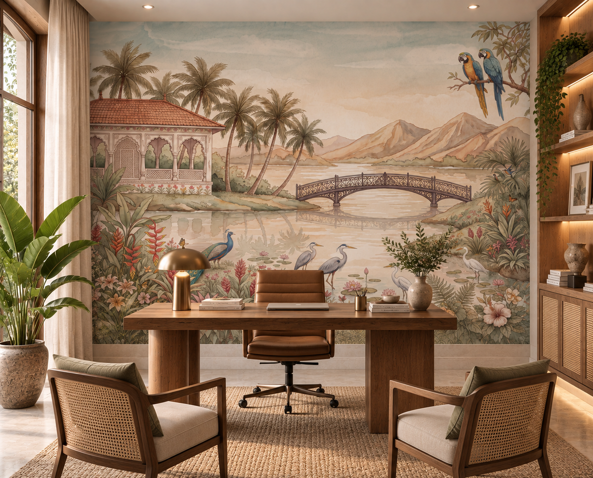 Jheel Kinara Wall Mural-RJM19