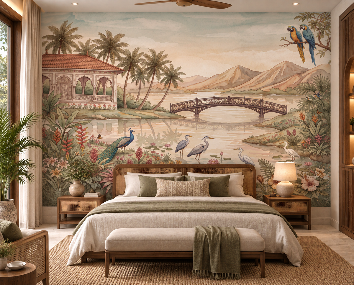 Jheel Kinara Wall Mural-RJM19