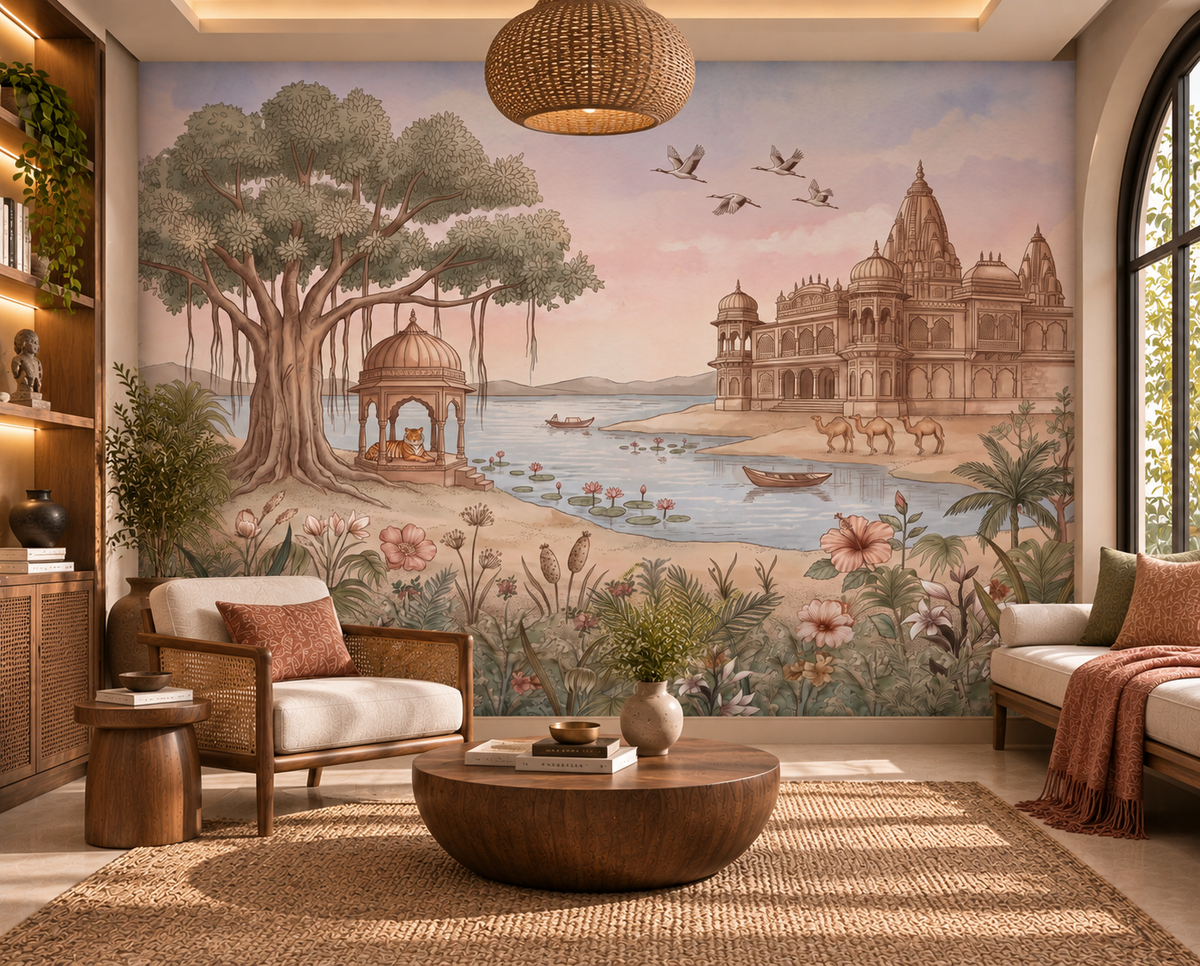 Pavitra Sarovar Wall Mural-RJM21
