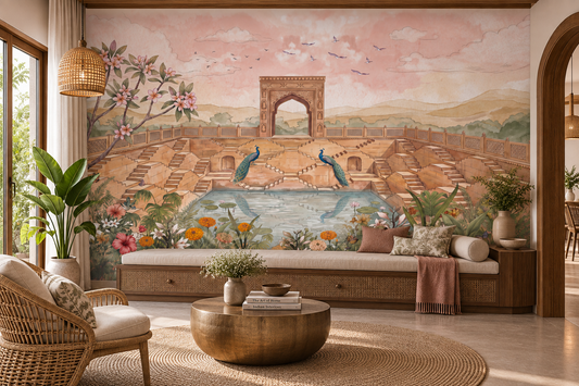 Stepwell Garden Wall Mural-RJM23