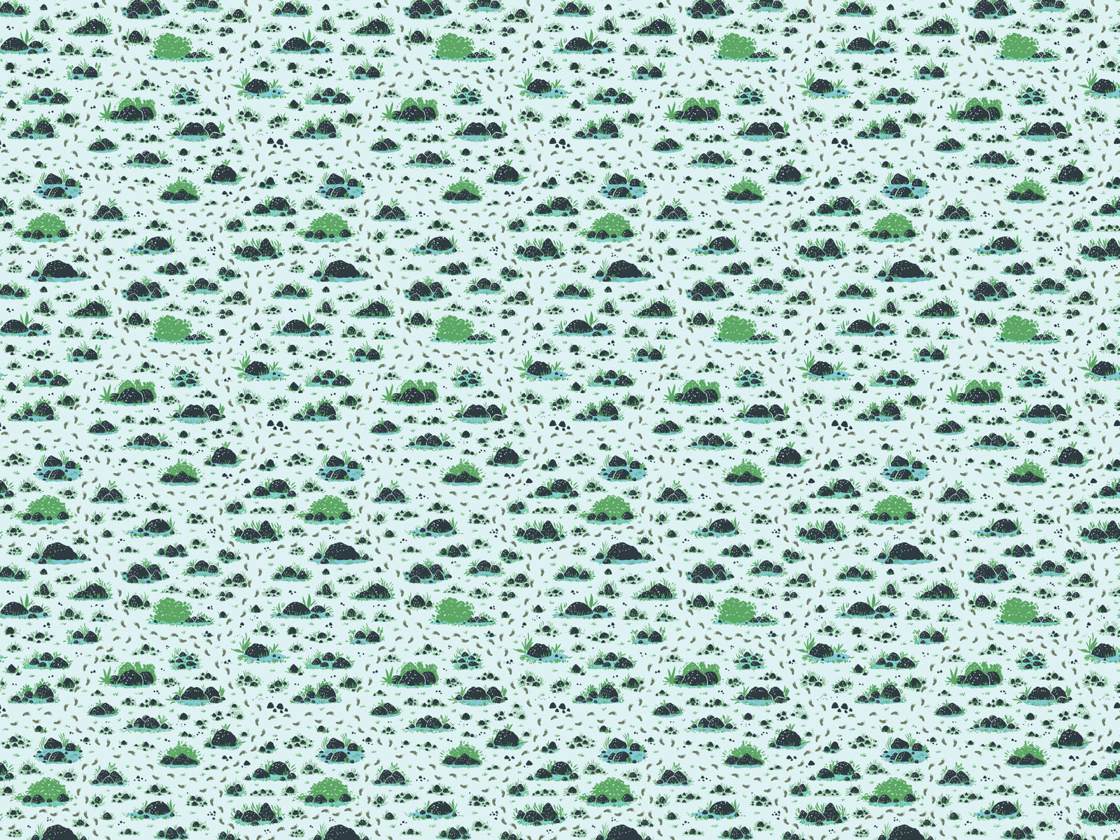 Bushes and Footprints Wallpaper Mural in your room