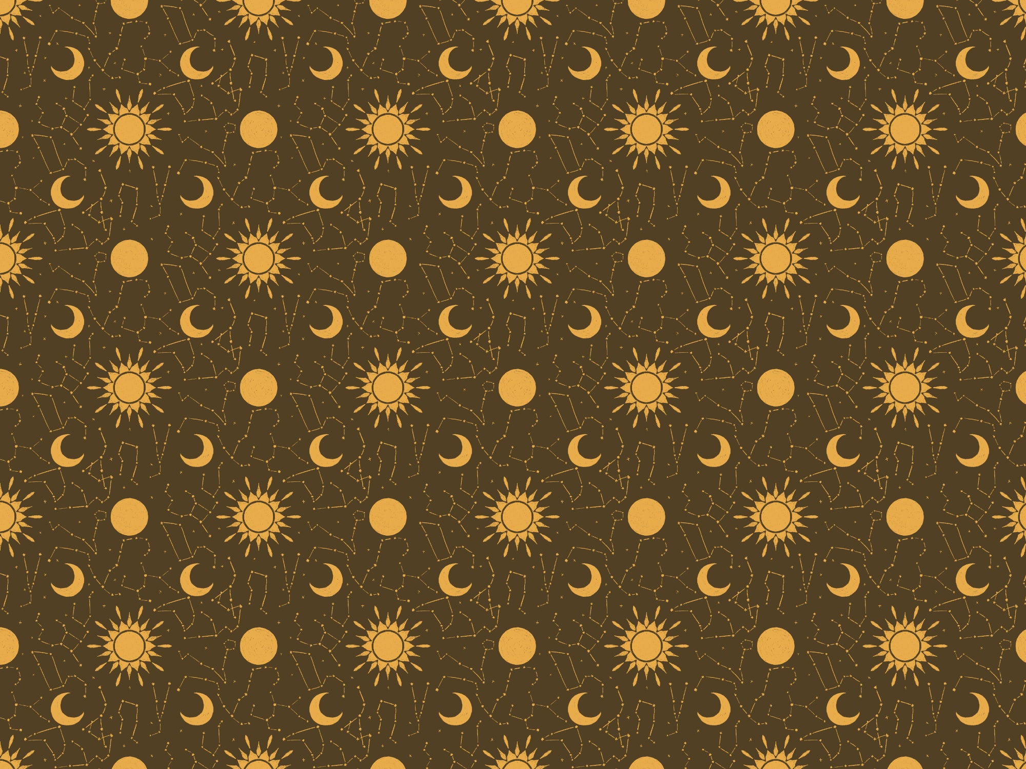 Astrology Constellations Design Wallpaper in your room — zoomed