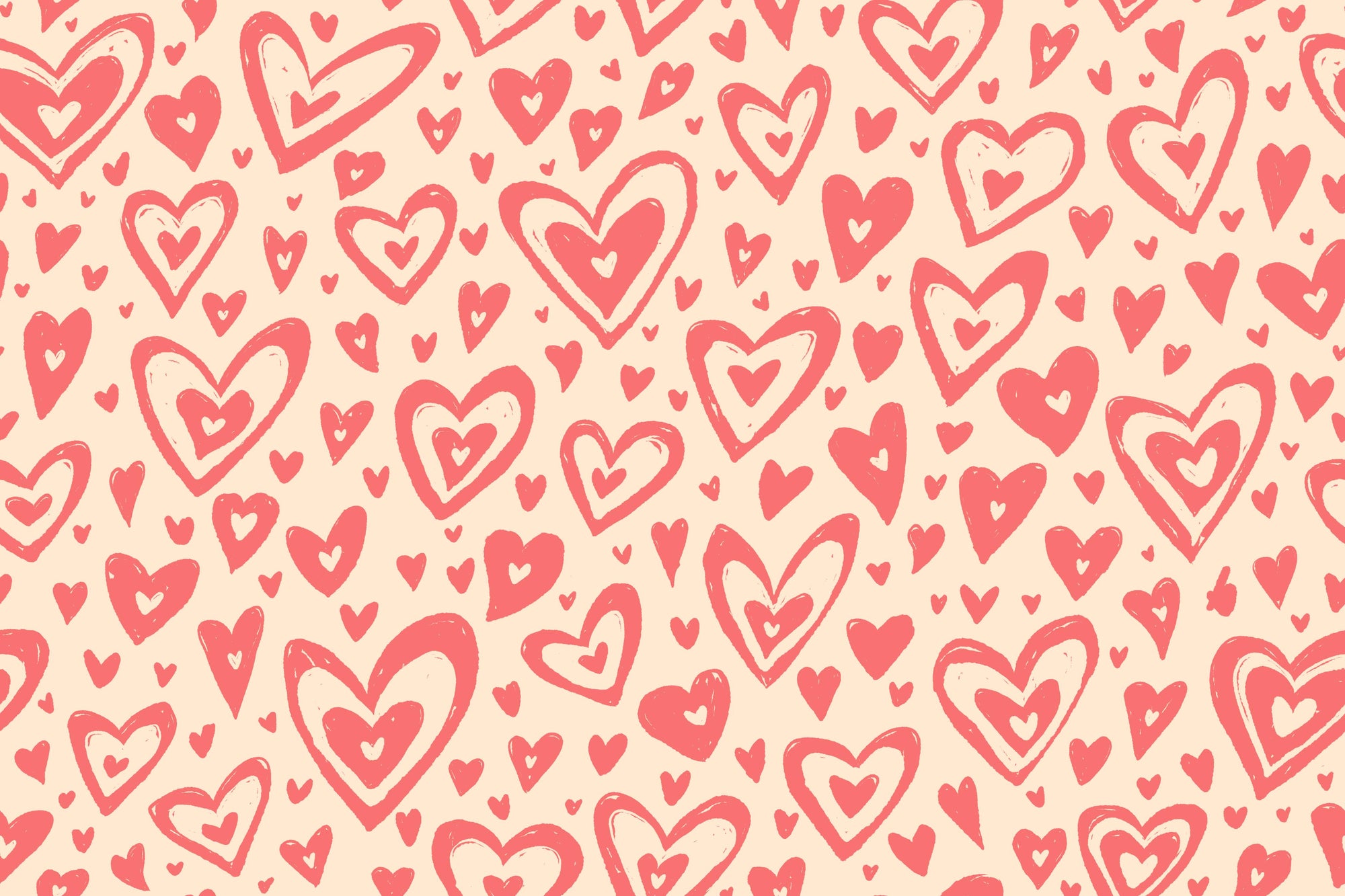 Pink Hearts Wallpaper Murals