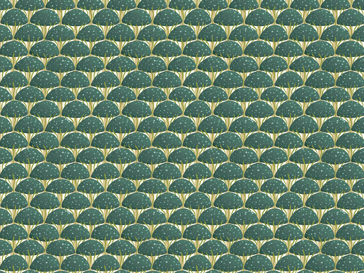 Blue Mushroom Wallpaper in your room — zoomed