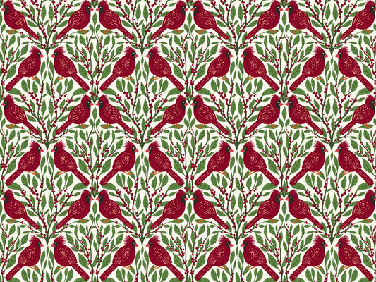Burgundy Red Cardinals Wallpaper Murals