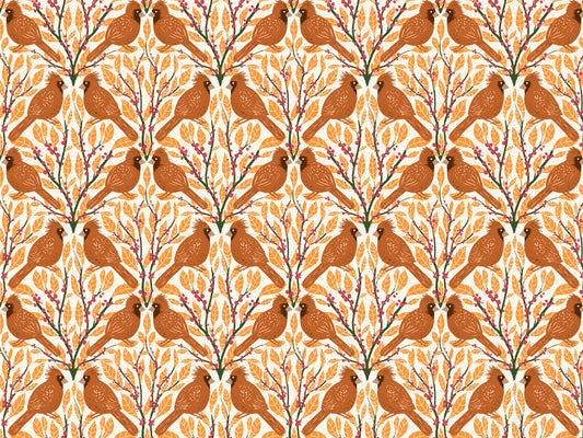 Yellow Cardinals Wallpaper Murals