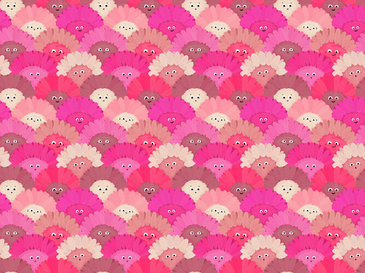 Cute Flower Wallpaper - Pink Faces