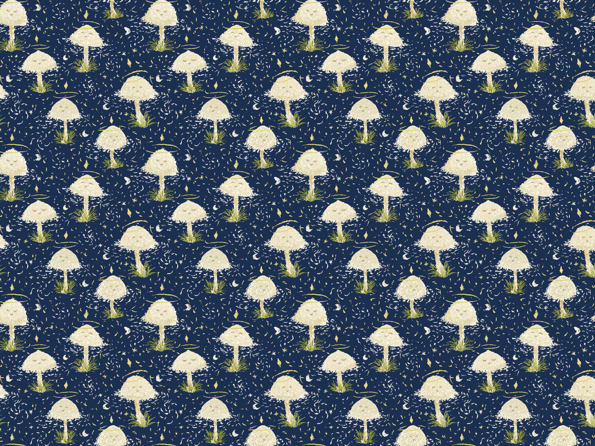 Dancing Mushrooms Wallpaper Murals in your room — zoomed