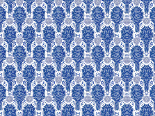Floral Rockets Blue Wallpaper