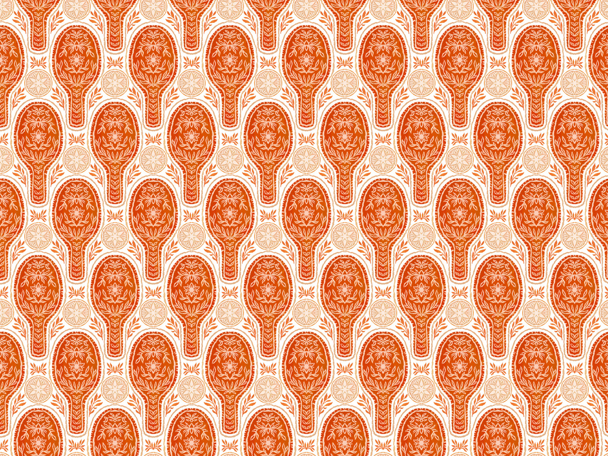 Floral Rockets Red Wallpaper in your room