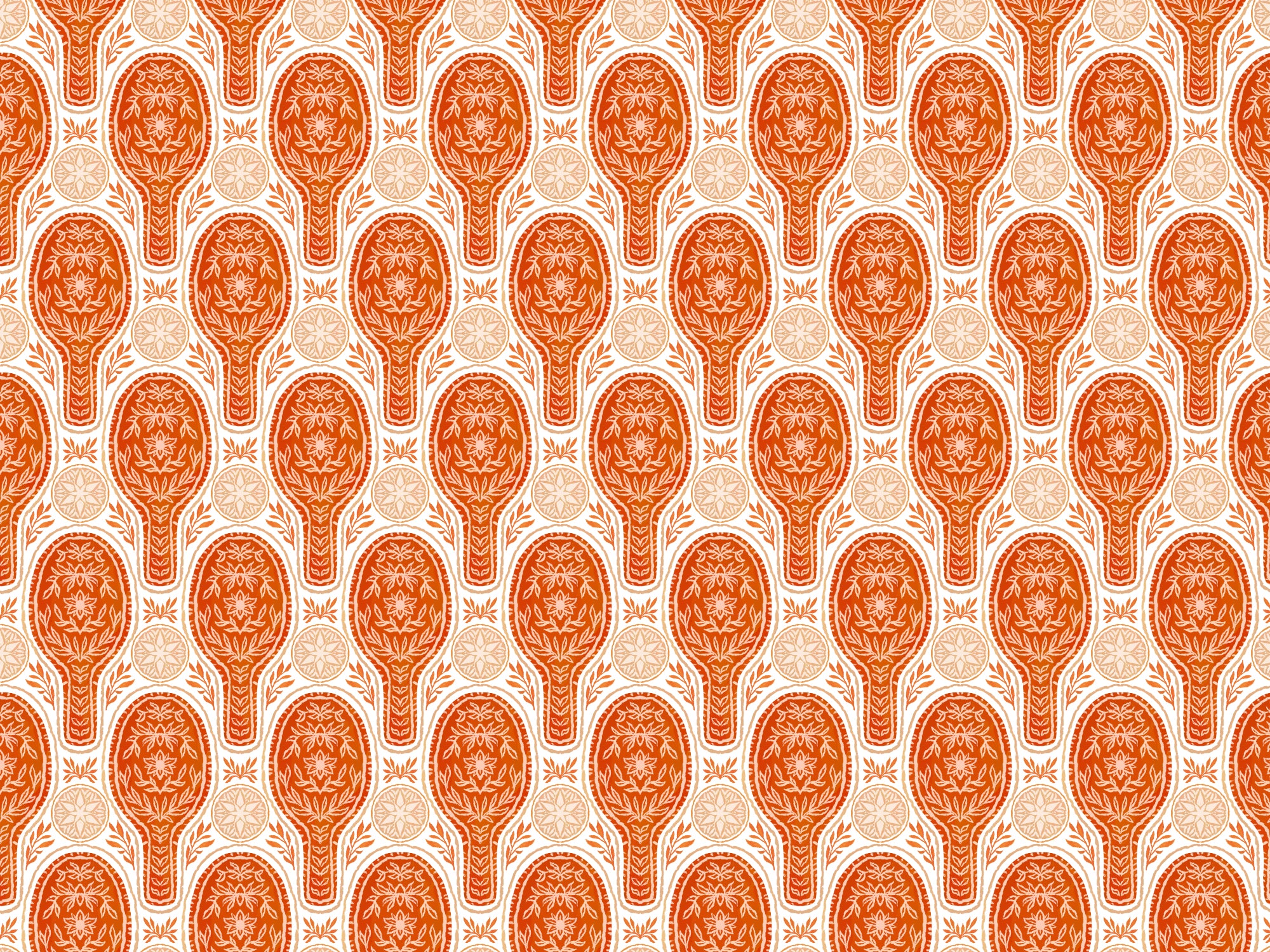 Floral Rockets Red Wallpaper
