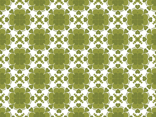 Green Clover Geometric Wallpaper