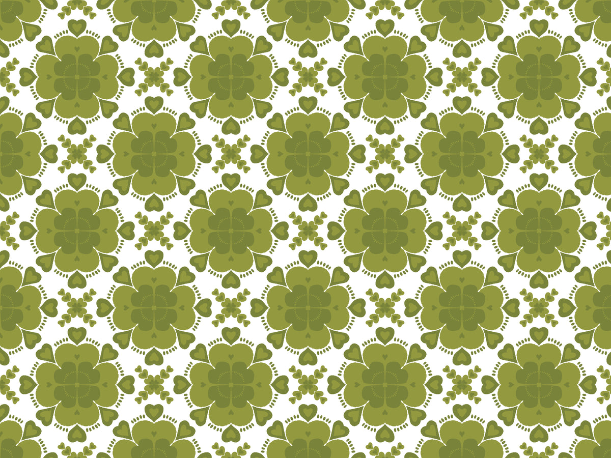 Green Clover Geometric Wallpaper