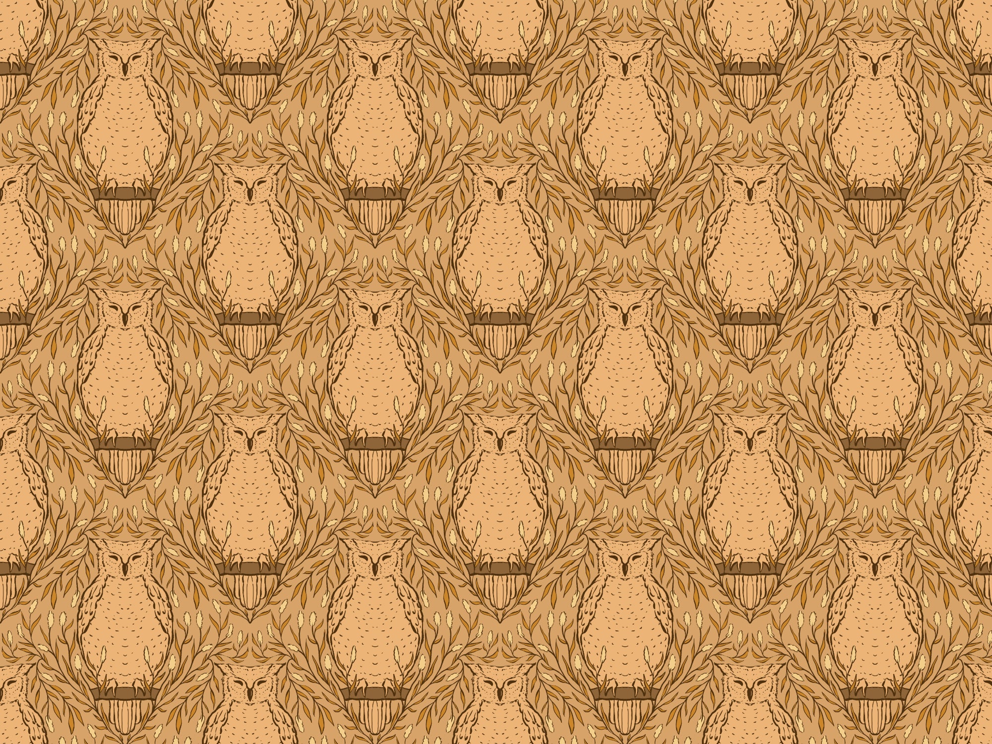Harvest Owl Wallpaper for Walls