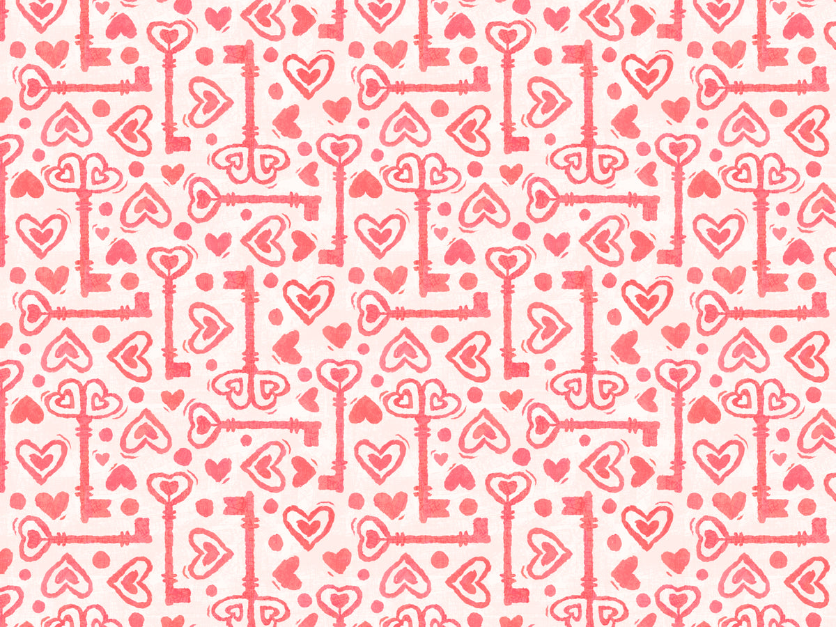 Key to The Heart Pink Wallpaper in your room
