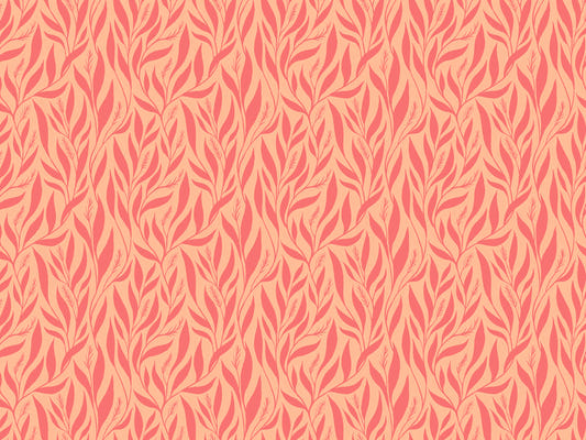 Peach and Pink Leavescapes Wallpaper