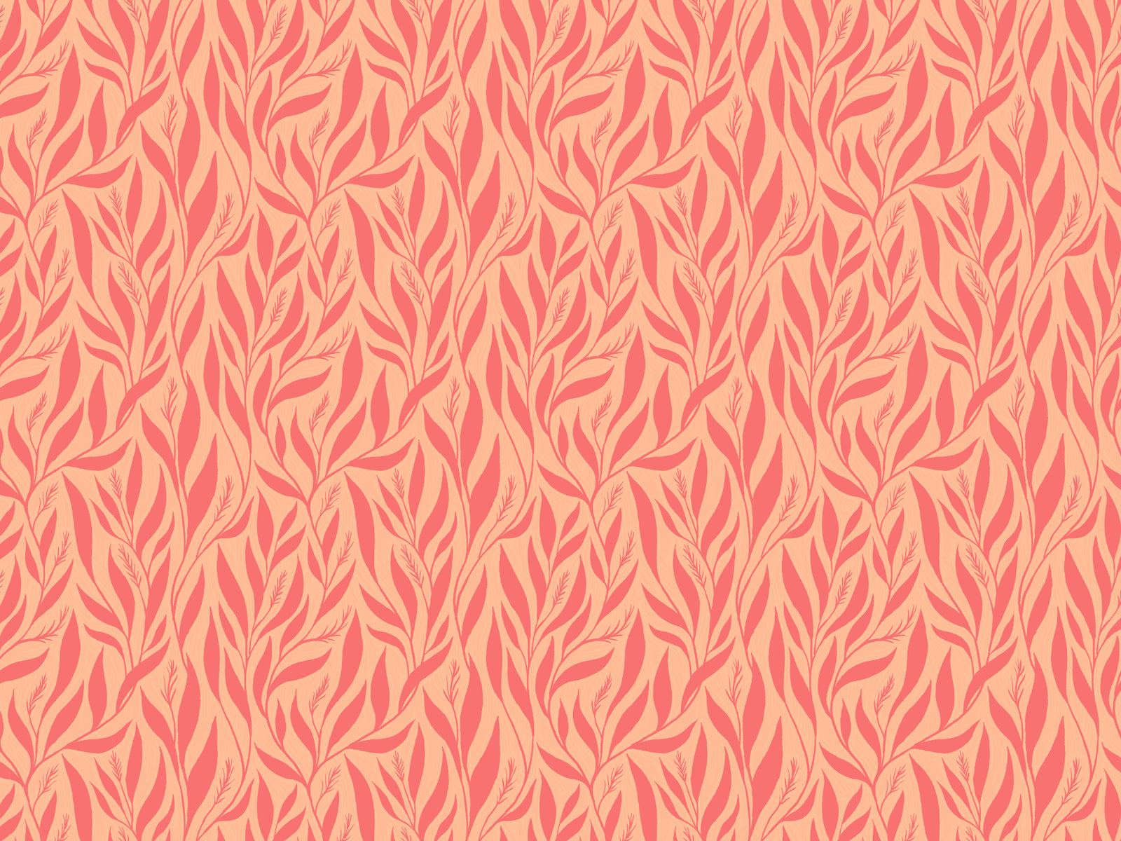 Peach and Pink Leavescapes Wallpaper